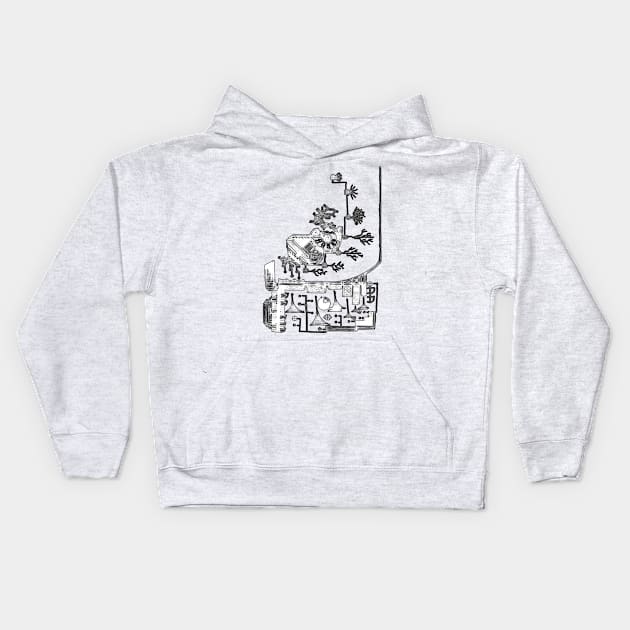 a3: flowering blossom towering obsolete Kids Hoodie by dy9wah